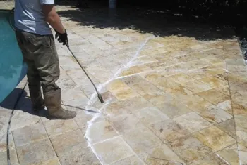 Cleaning and sealing travertine indoors and outdoors