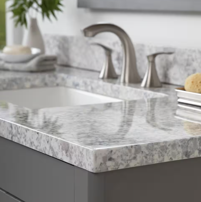 Marble vanity top and sink
